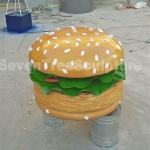 Fiberglass Burger Statue For Sale