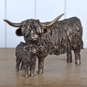 Hot Sale Handicraft Highland Cow Metal Sculpture