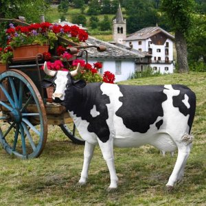 Fiberglass Holstein Cow Statue For Sale