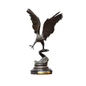 Jules Moigniez Eagle Brass Statue For Sale