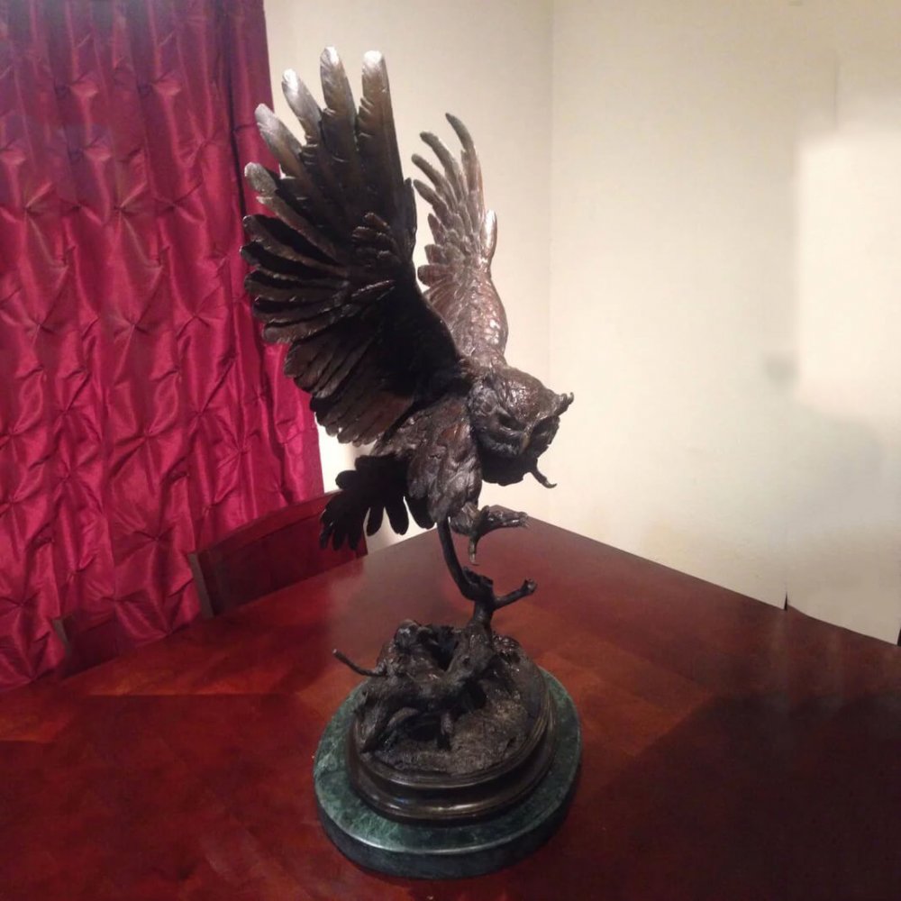 Bronze Jules Moigniez Owl For Sale - Image 4