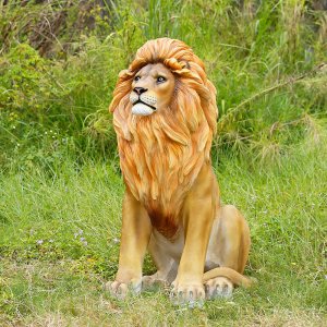 Hot Sale Fiberglass Large Lion Garden Ornaments Sculpture