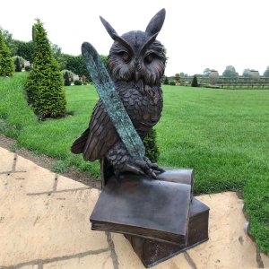 Bronze Large Owl Sculpture For Sale