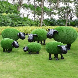 Fiberglass Life Size Sheep For Garden