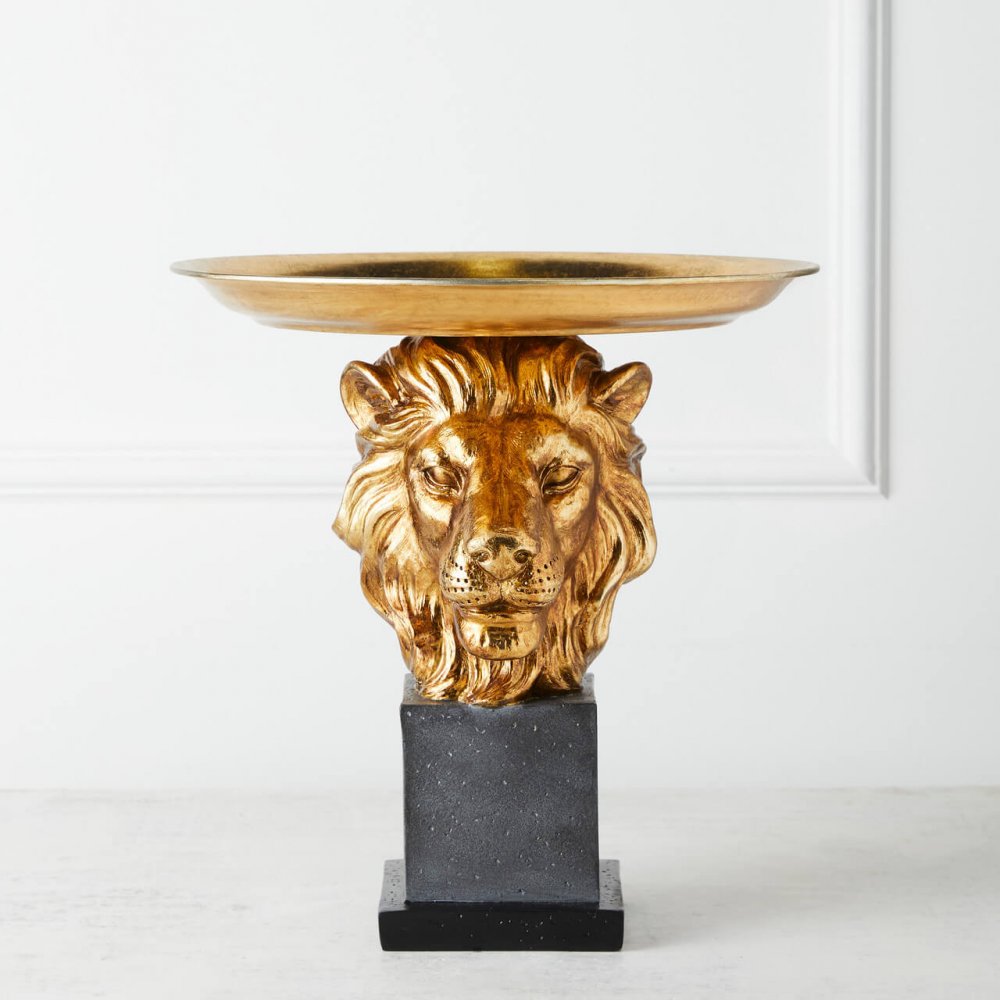 Bronze Lion Bust Sculpture For Sale - Image 4