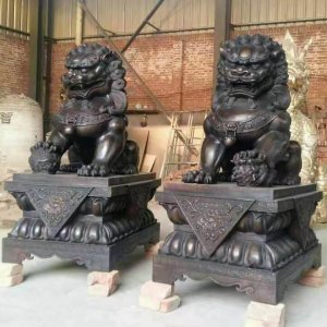 Hot Sale Bronze Lion Dog Statue