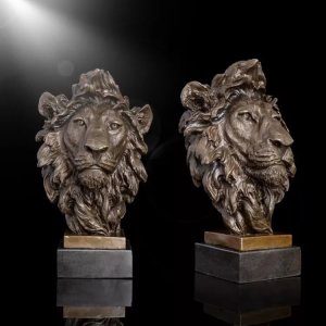 Factory Price Bronze Lion Head Sculpture