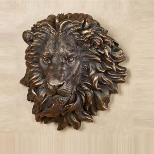 Factory Customization Bronze Lion Head Wall Sculpture