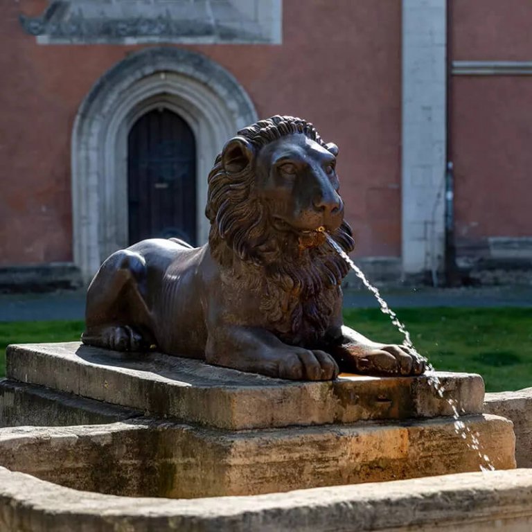 Factory Customization Bronze Lion Entrance Statue SevenTreeSculpture