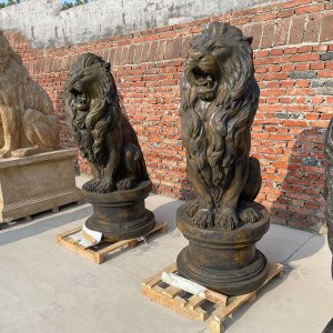 Bronze Lion Statue For Home Entrance