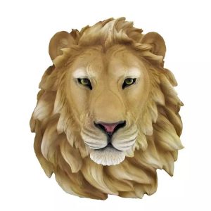 Factory customization Fiberglass lion statue head