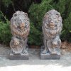 Outdoor Life Size Bronze Lion Sculptures For Sale - Image 3