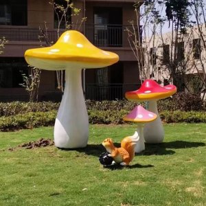 Supplier Fiberglass Mushroom Sculpture For Sale