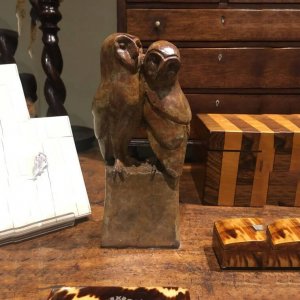 Bronze Owl Pair Garden Statues For Sale