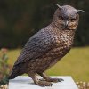 Bronze Outdoor Owl Statue For Sale - Image 4