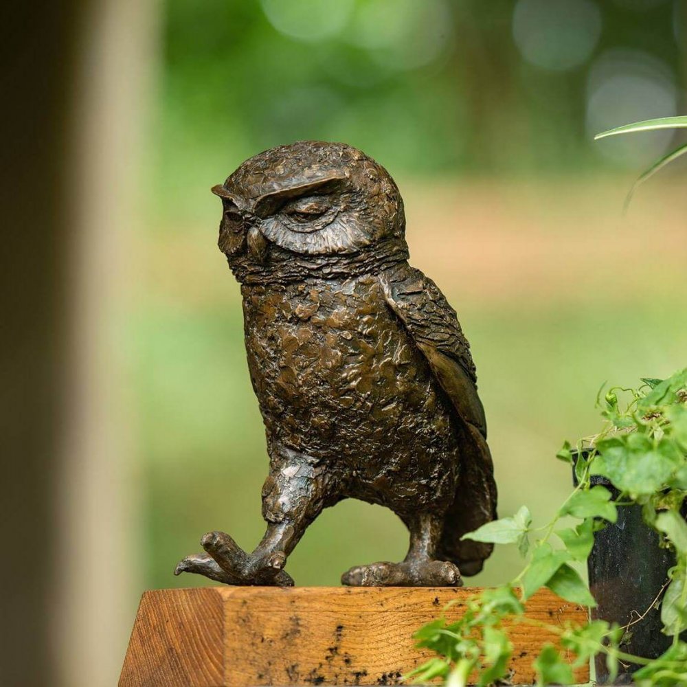 Bronze Owl Statue To Scare Pigeons - Image 2
