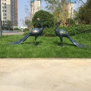 Fiberglass Peacock Sculpture For Garden