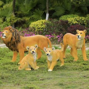 Factory Customization Resin Lion Garden Statues