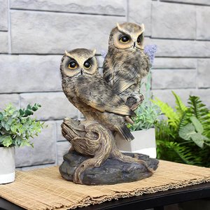 Resin Solar Owl Garden Ornaments Statue For Sale