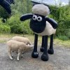 Life Size Fiberglass Shaun The Sheep Garden Ornament - Image 2