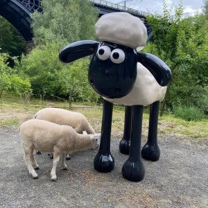 Life Size Fiberglass Sheep Garden Statue For Sale