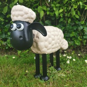 Life Size Fiberglass Shaun The Sheep Garden Ornament