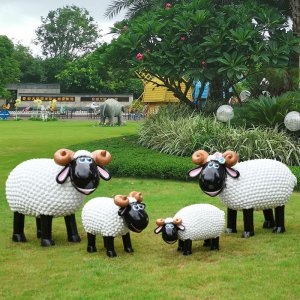 Hot Sale Fiberglass Statue Of Sheep Sculpture