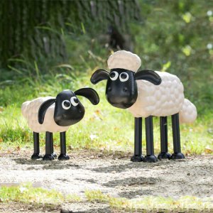 Cute Fiberglass Outdoor Sheep Statues