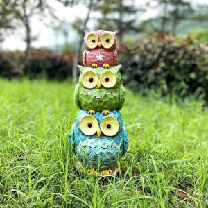 Hot Sale Resin stacking owls statue