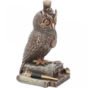 Bronze Steampunk Owl Sculpture For Sale