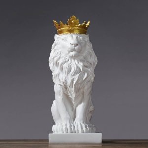 White Lion Sculpture For Sale
