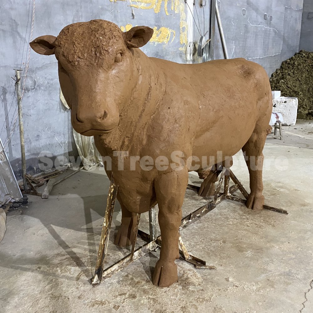 Bronze Angus Bull Sculpture For Sale - Image 2