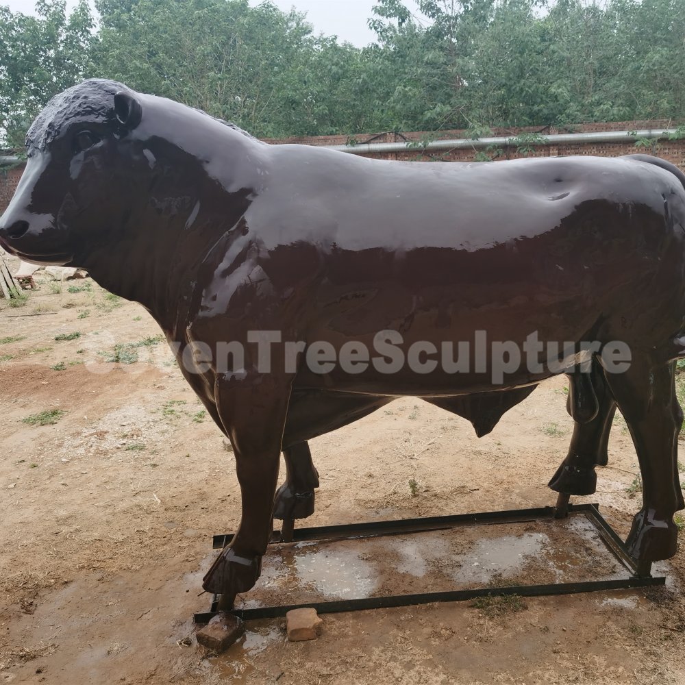 Bronze Angus Bull Sculpture For Sale - Image 3