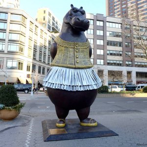 Famous Dancing Bronze Ballet Hippo Sculpture For Sale