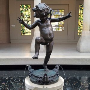 Bronze Boy Fountain Statue Janet Scudder The Frog Fountain For Sale