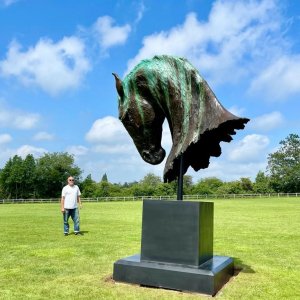 Bronze Giant Horse Head Sculpture For Sale