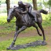 Thoroughbred Park Bronze Horse Racing Statues For Sale - Image 2