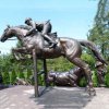 Thoroughbred Park Bronze Horse Racing Statues For Sale - Image 3