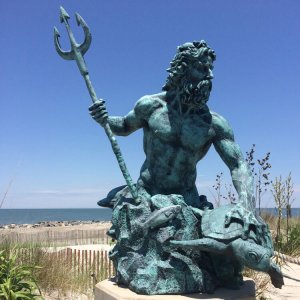 Greek God Sculpture Bronze Poseidon Neptune Statue For Sale