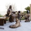 Catholic Religious Sculpture Bronze Children With Jesus Statue For Sale - Image 2
