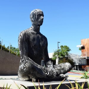 Famous Male Stainless Steel Disappear Sculpture For Sale