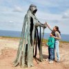 King Arthur Bronze Sword With Warrior Statue For Sale - Image 4