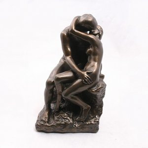 Famous Bronze The Kiss Statue Created By Auguste Rodin For Sale