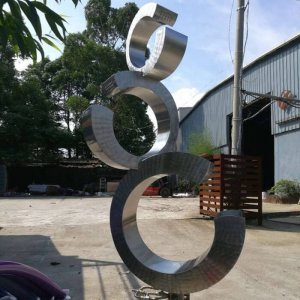 Garden Waterfall Stainless Steel Outdoor Water Fountain Sculpture For Sale