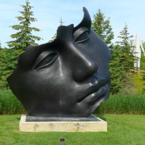 Bronze Igor Mitoraj Sculpture Crippled Metal Face Statue for sale