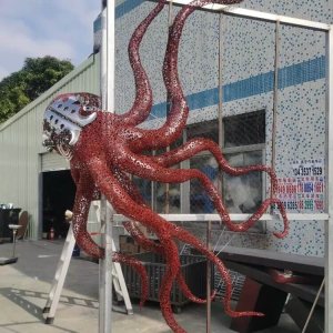 Large Stainless Steel Octopus Sculpture For Sale