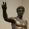 Life Size Man Bronze Greek Statue Antikythera Ephebe For Sale - Image 3