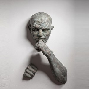 Bronze Wall Man Matteo Pugliese Sculpture For Sale