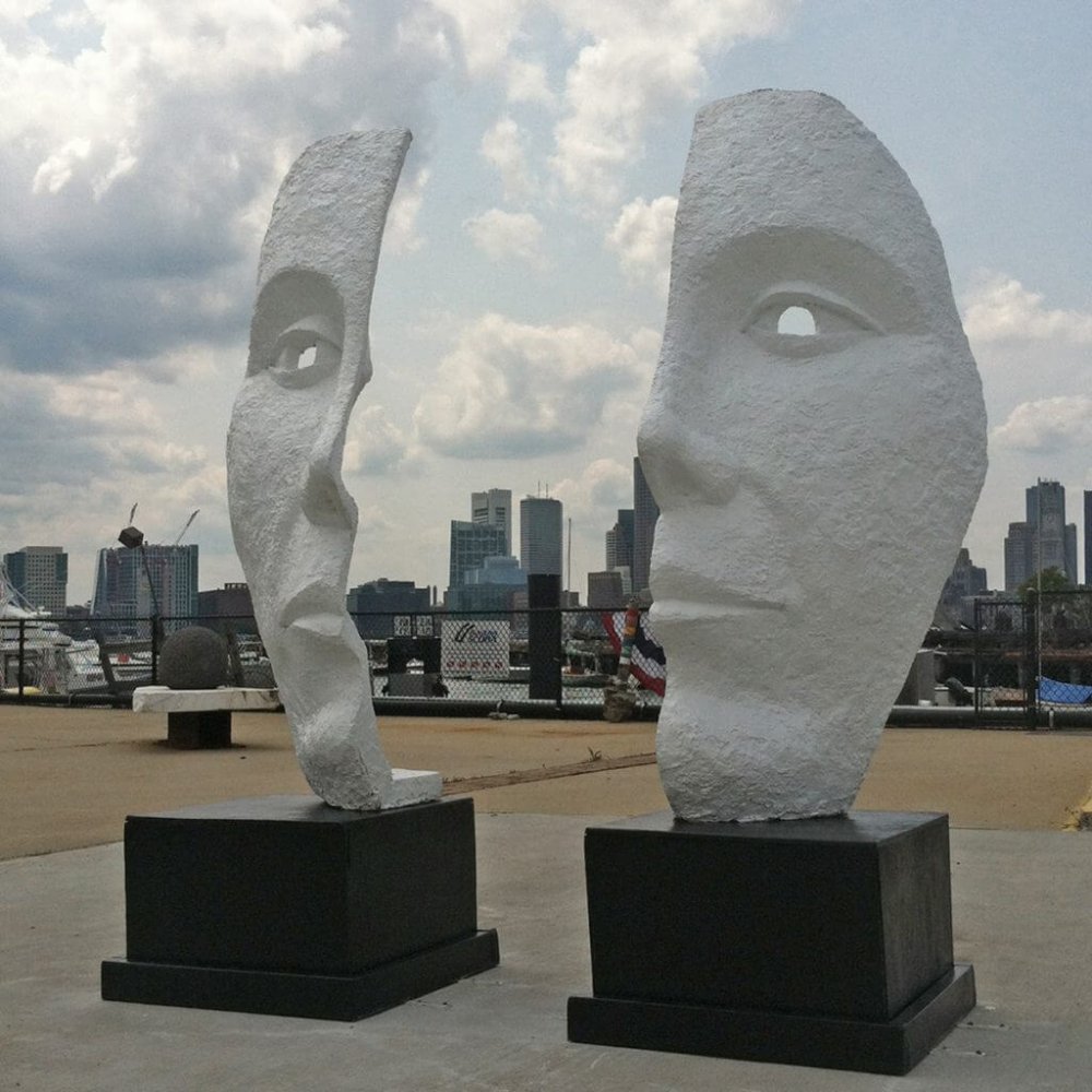 Fiberglass Gates Of Transcendence Face Sculpture For Sale - Image 3