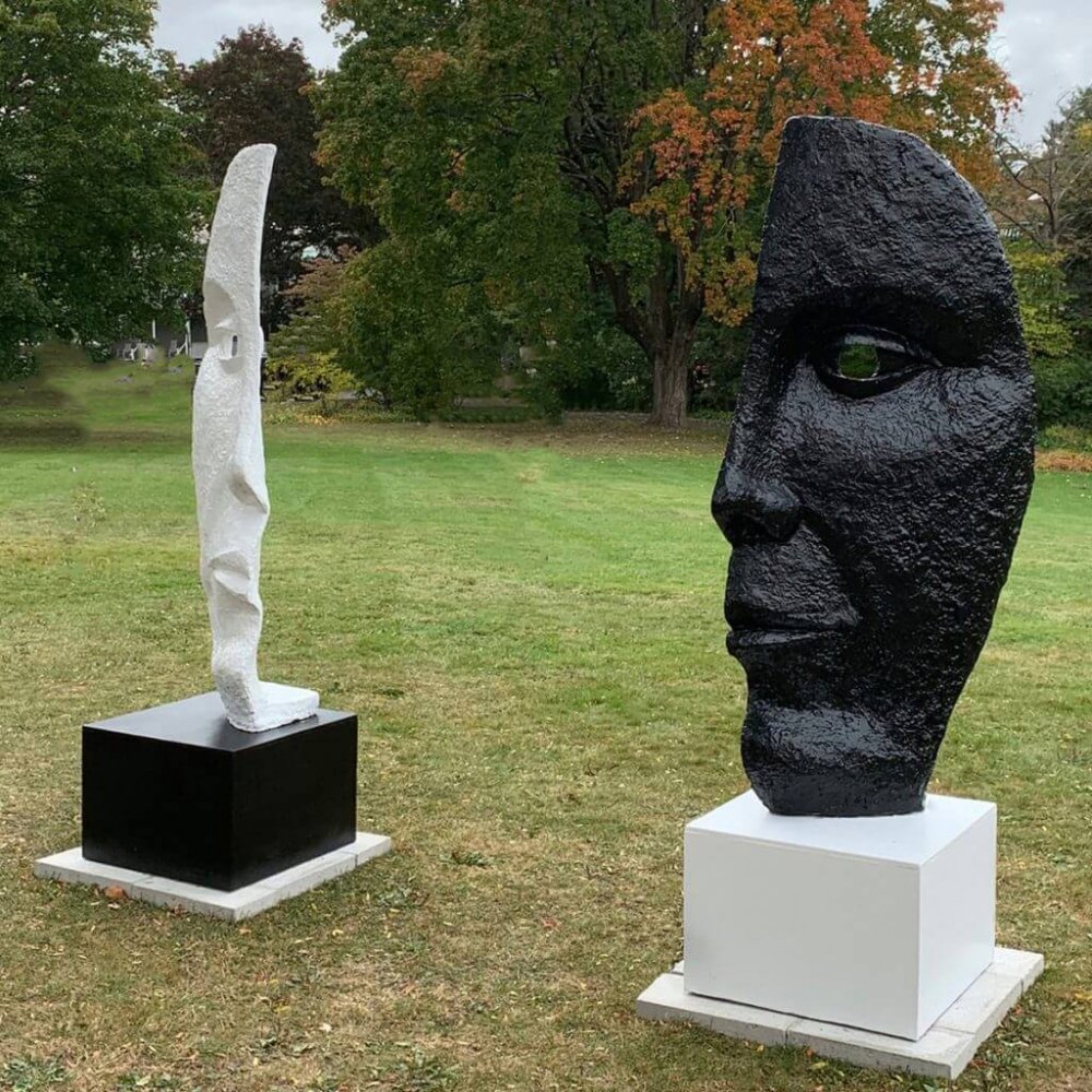Fiberglass Gates Of Transcendence Face Sculpture For Sale